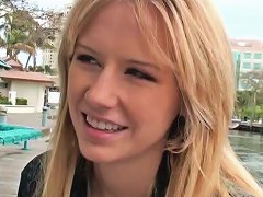 Pretty Blondie Lets A Stranger Put His Finger In Her Pussy