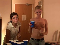 Strip Beer Pong In A Hotel Room Means Naked Tits To Ogle